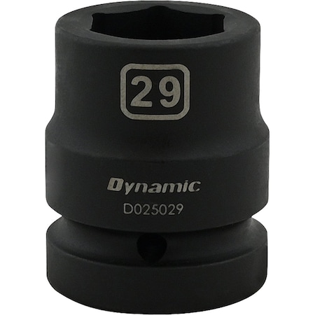 Dynamic 1" Drive Standard Socket, Black Phosphate, Tools 29MM X 1" Drive, 6 Point Standard Length D025029